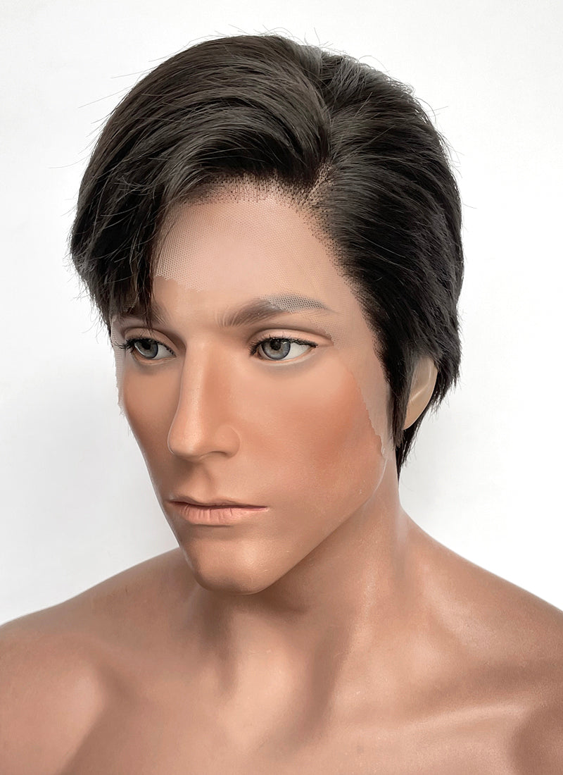 Brunette Straight Lace Front Synthetic Hair Men's Wig NM030