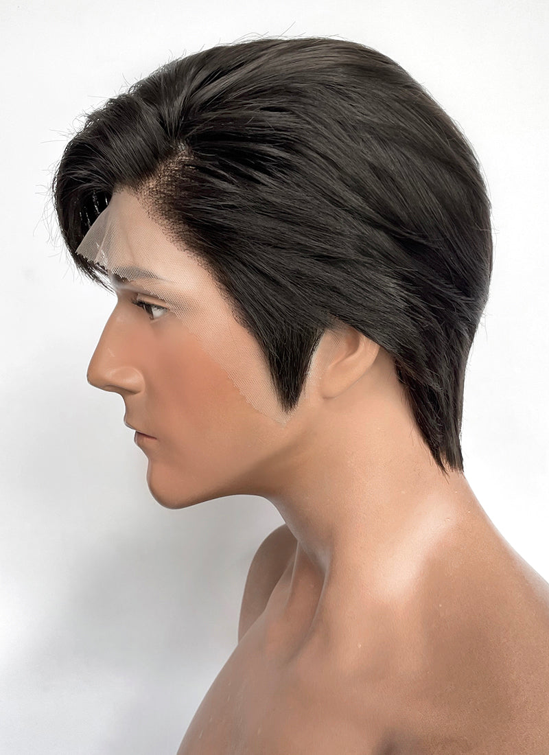 Brunette Straight Lace Front Synthetic Hair Men's Wig NM030