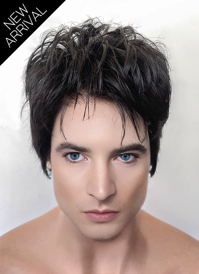 The Sandman Season 2 Dream Natural Black Straight 13" x 6" Lace Top Synthetic Men's Wig LF8069