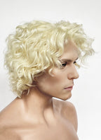 Blonde Curly Lace Front Synthetic Men's Wig LF8081