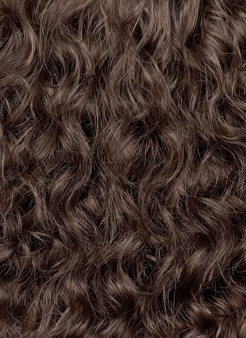 Stranger Things Nancy Wheeler Brunette Curly Lace Front Synthetic Hair Wig LF8085