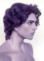 Critical Role The Mighty Nein Mollymauk Tealeaf Purple Wavy Lace Front Synthetic Men's Wig LF8094