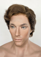 Brown Wavy Lace Front Synthetic Men's Wig NM032
