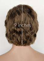 Brown Wavy Lace Front Synthetic Men's Wig NM032