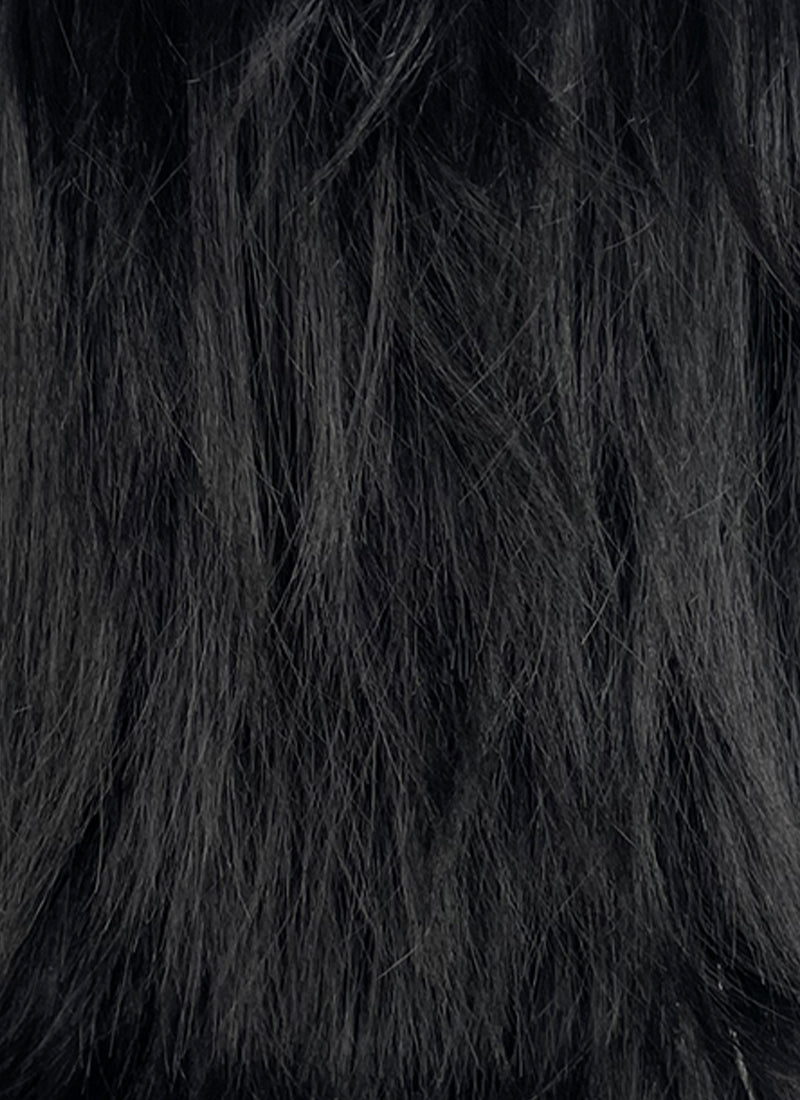 One Piece Crocodile Black Straight Lace Front Synthetic Men's Wig LF8109