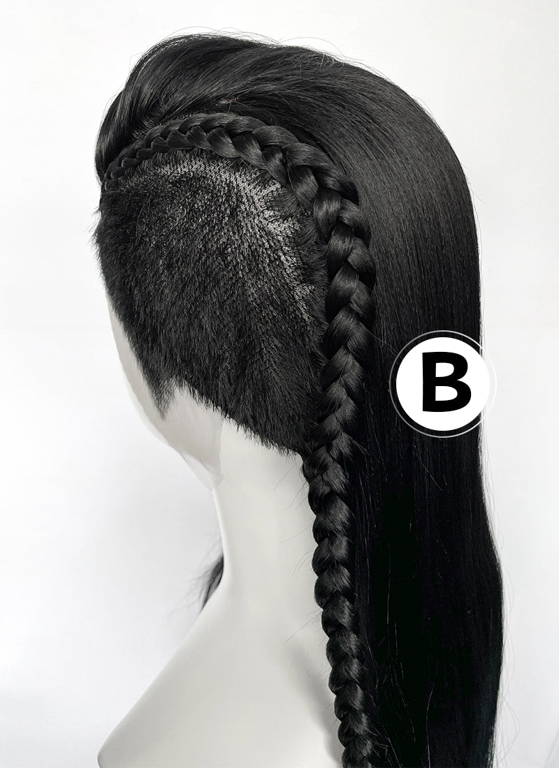 Long Lace Front Wig with Shaved Side -  3 Styles Available | Multiple Colors | Free 2 Wig Caps Included LF8126