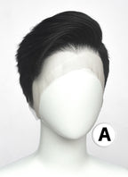 Short Lace Front Wig with Shaved Side - 2 Styles Available | Multiple Colors | Free 2 Wig Caps Included LF8127