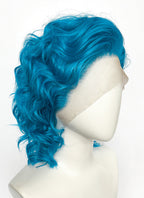 Turquoise Blue Wavy Lace Front Synthetic Men's Wig LF8129
