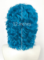Turquoise Blue Wavy Lace Front Synthetic Men's Wig LF8129