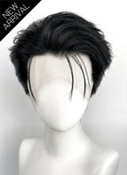 Black Straight Lace Front Synthetic Men's Wig LF8131