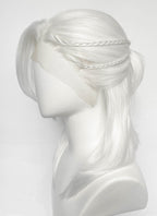 White Braided Lace Front Synthetic Men's Wig LF8132