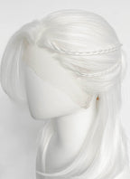 White Braided Lace Front Synthetic Men's Wig LF8132