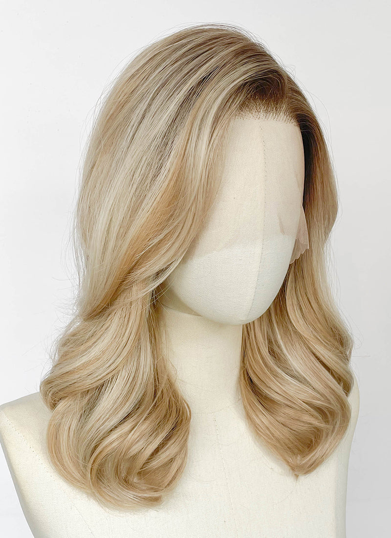 The Boys Starlight Mixed Blonde With Dark Roots Wavy 13" x 6" Lace Top Synthetic Wig LF8135