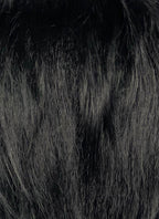 Final Fantasy Auron Black Mixed Grey Straight Ponytail Lace Front Synthetic Men's Wig LF8139