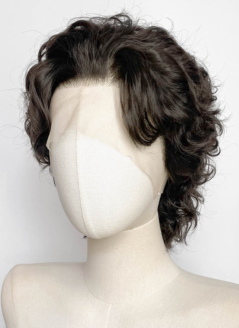 House of Dragon Prince Jacaerys Velaryon Brunette Curly Lace Front Synthetic Men's Wig LF8140