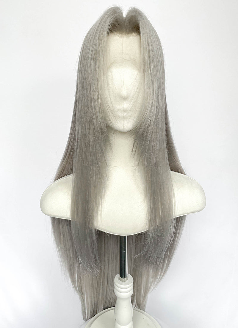 Final Fantasy Sephiroth Grey Straight Lace Front Synthetic Men's Wig LF8141