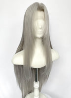 Final Fantasy Sephiroth Grey Straight Lace Front Synthetic Men's Wig LF8141