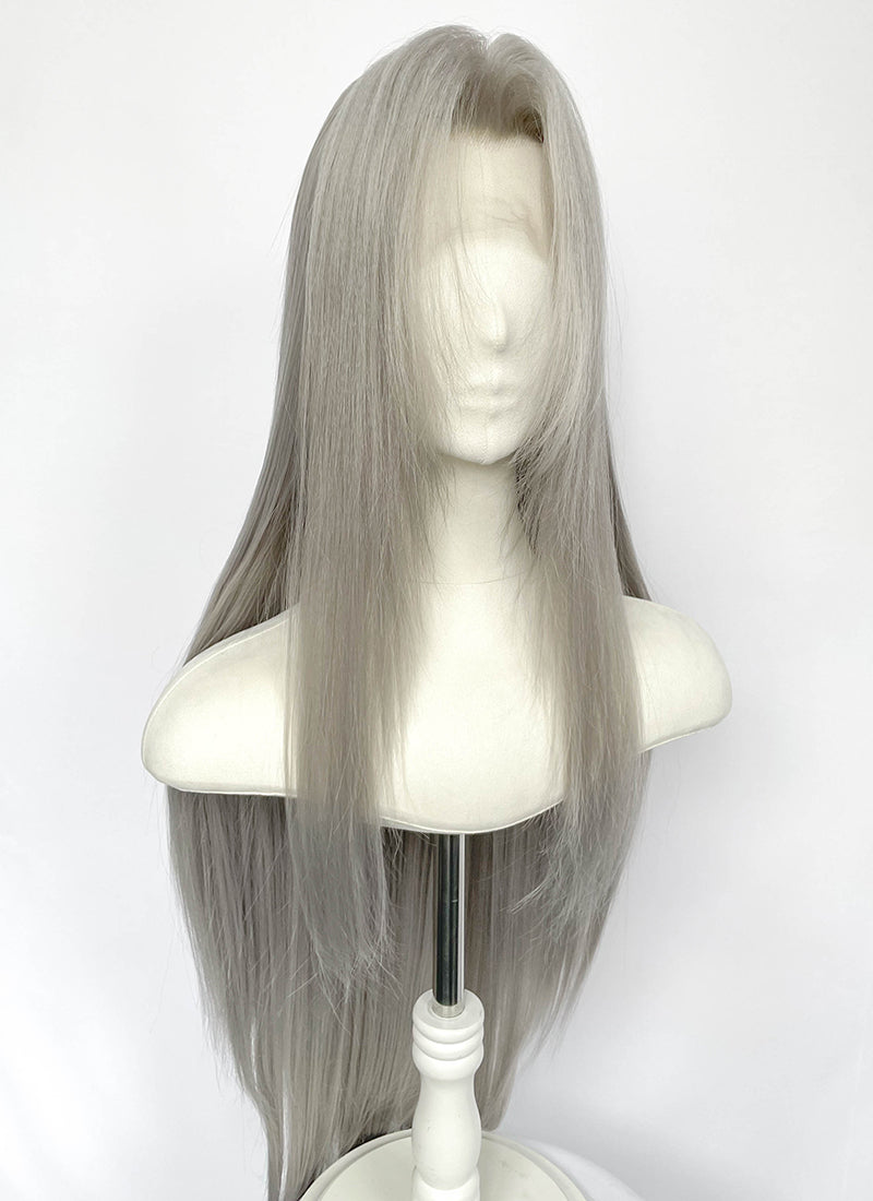Final Fantasy Sephiroth Grey Straight Lace Front Synthetic Men's Wig LF8141