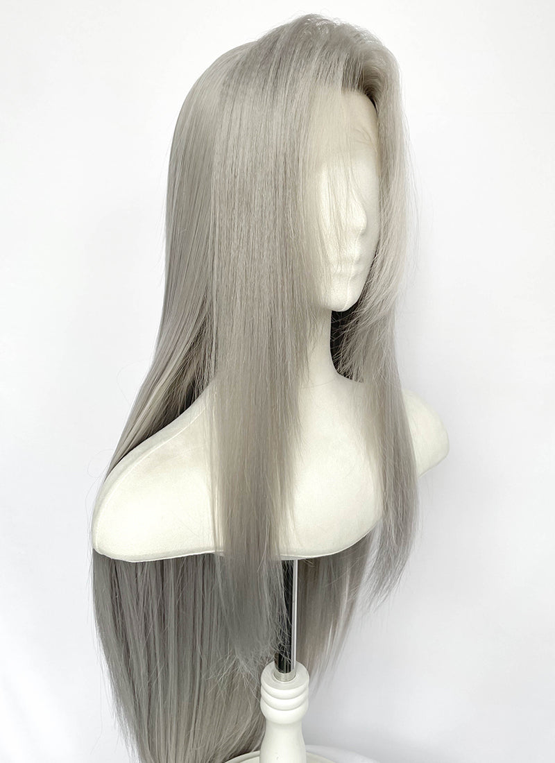 Final Fantasy Sephiroth Grey Straight Lace Front Synthetic Men's Wig LF8141