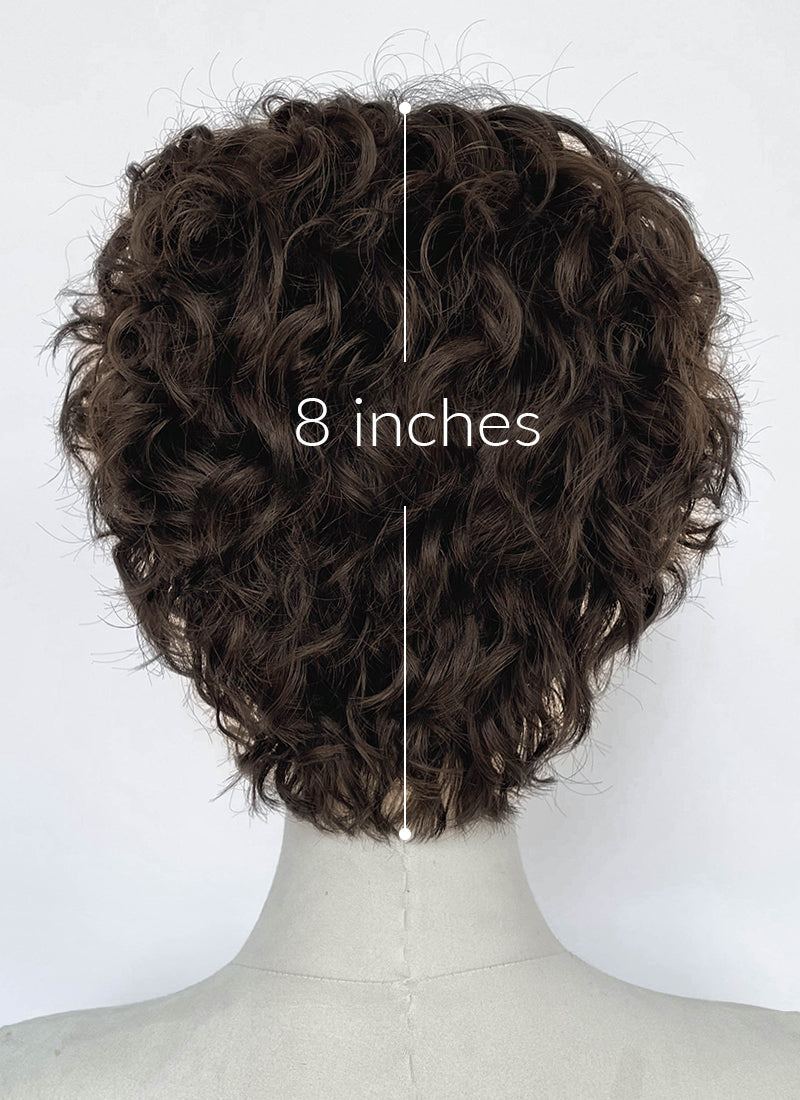 Spider-Man Peter Parker Brunette Curly Lace Front Synthetic Men's Wig LF8144