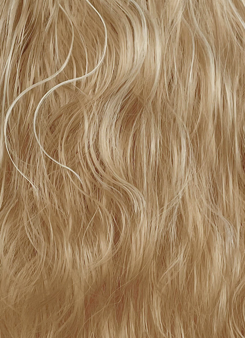 Supergirl Mixed Blonde With Dark Roots Wavy Lace Front Synthetic Wig LF8146