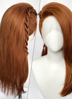 Ginger Straight Braided Lace Front Synthetic Men's Wig With Shaved Side LF8147