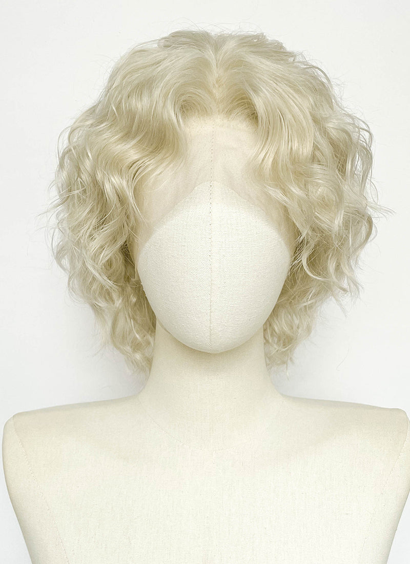 House of Dragon Prince Jacaerys Velaryon Ash Blonde Curly Lace Front Synthetic Men's Wig LF8149