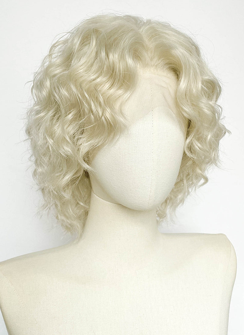 House of Dragon Prince Jacaerys Velaryon Ash Blonde Curly Lace Front Synthetic Men's Wig LF8149