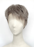 The Odyssey Odysseus Ash Silver Gray Straight 13" x 6" Lace Top Synthetic Men's Wig LF8151