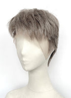 The Odyssey Odysseus Ash Silver Gray Straight 13" x 6" Lace Top Synthetic Men's Wig LF8151