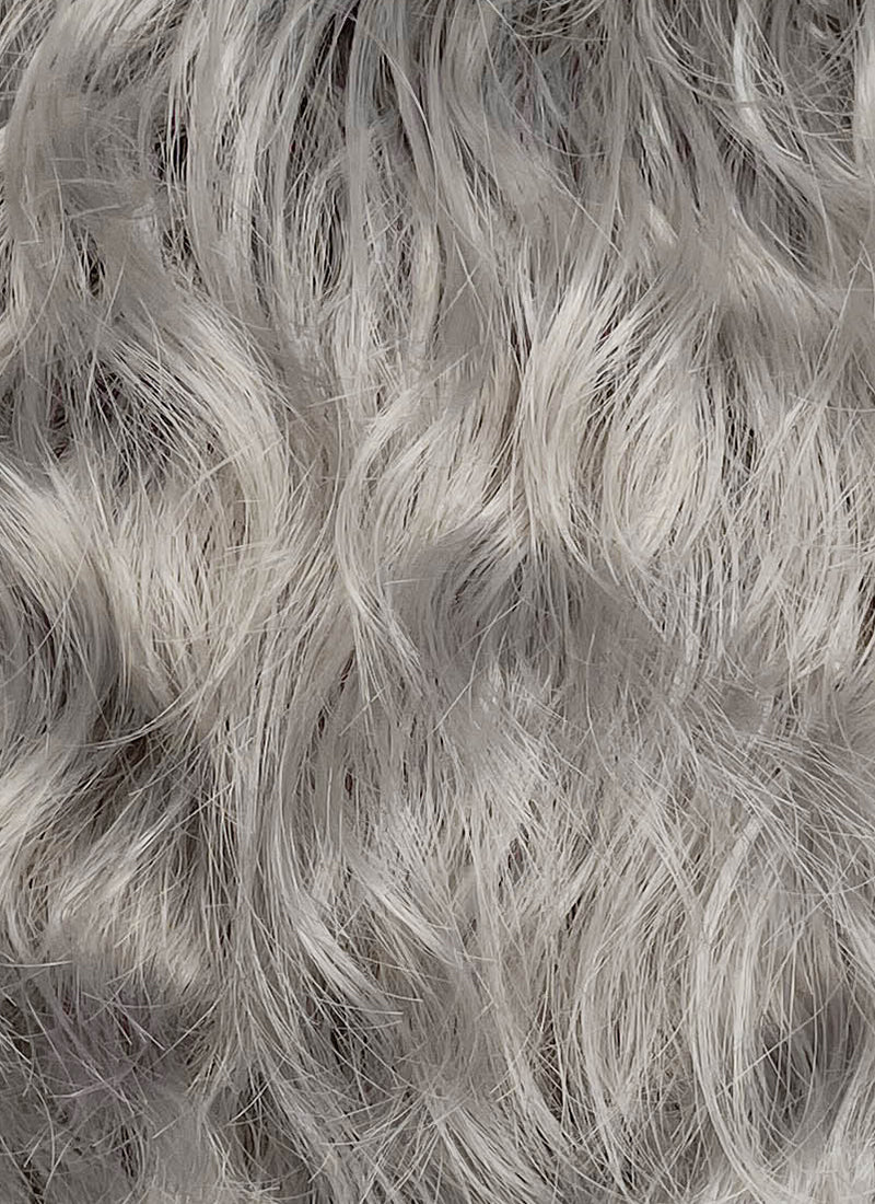 Grey Curly Lace Front Synthetic Wig LFCS280