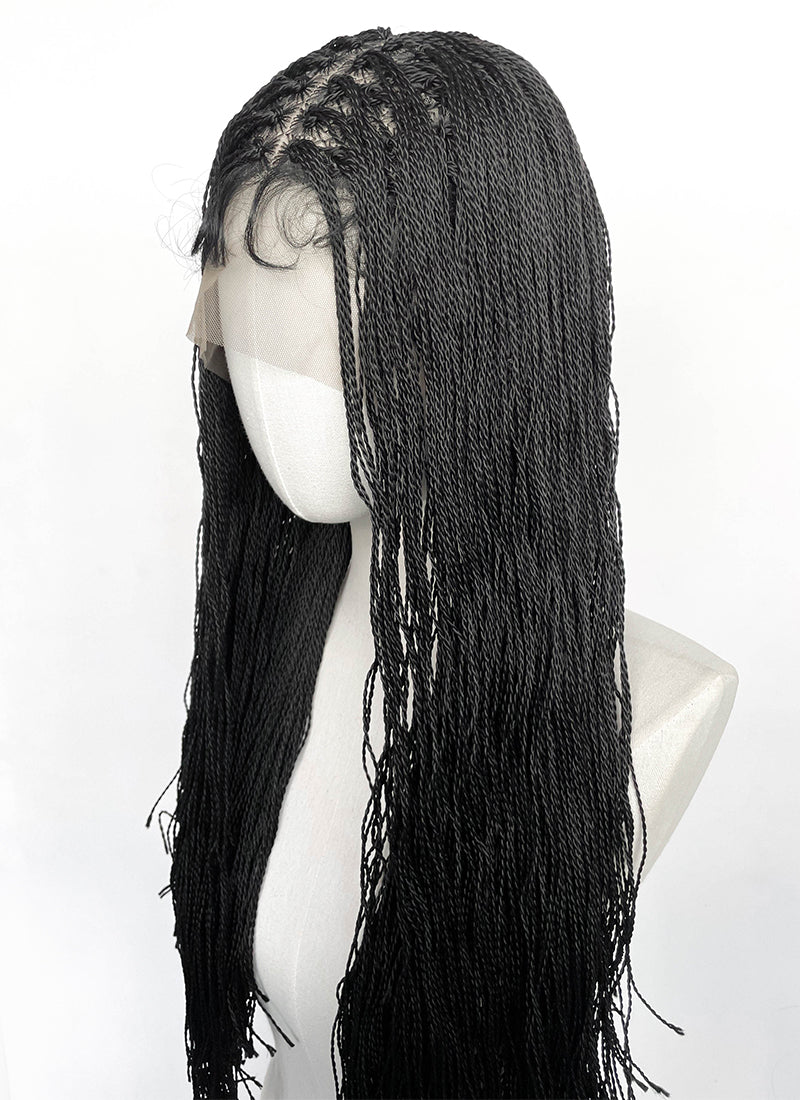 Black Braided Lace Front Synthetic Wig LFCS294