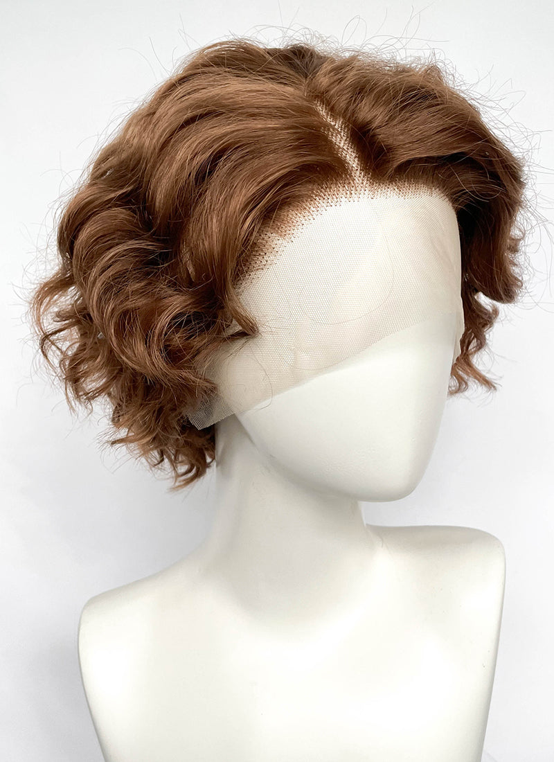 Brown Curly Lace Front Synthetic Wig LFCS322
