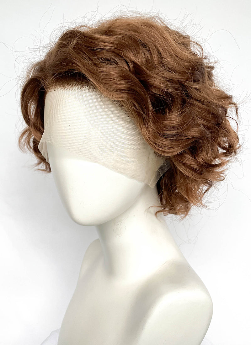 Brown Curly Lace Front Synthetic Wig LFCS322