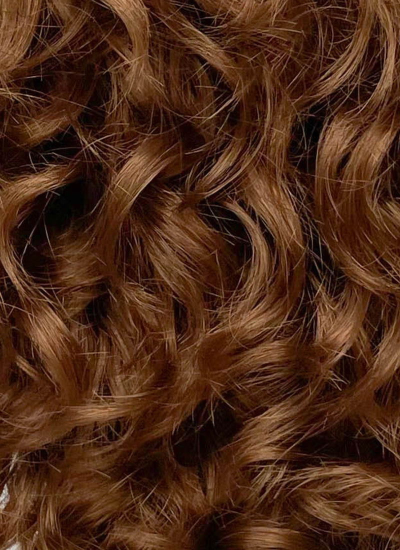 Brown Curly Lace Front Synthetic Wig LFCS322