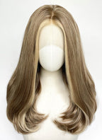 Mixed Blonde Straight Lace Front Synthetic Wig LFCS350
