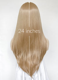 Ash Blonde Straight Lace Front Kanekalon Synthetic Wig LFK1281
