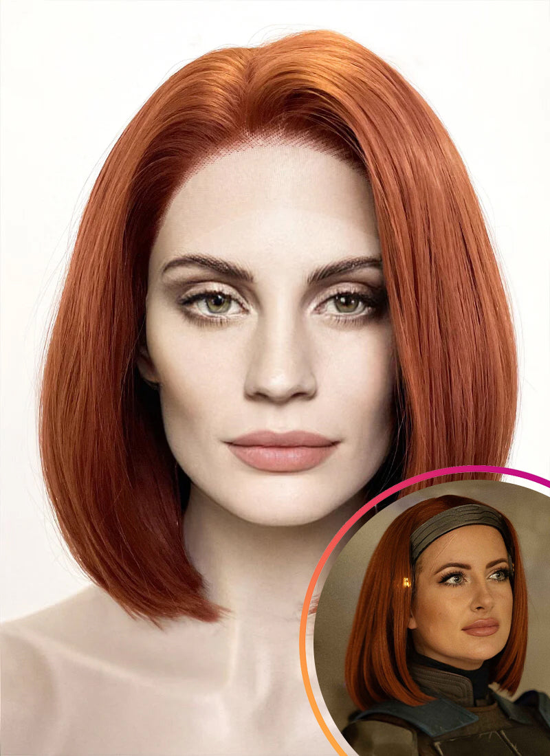 Star Wars The Mandalorian Bo-Katan Kryze Auburn Straight Bob Lace Front Synthetic Wig LFK5541