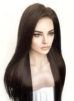 Brunette Straight 13" x 6" Lace Top Kanekalon Synthetic Hair Wig LFS027