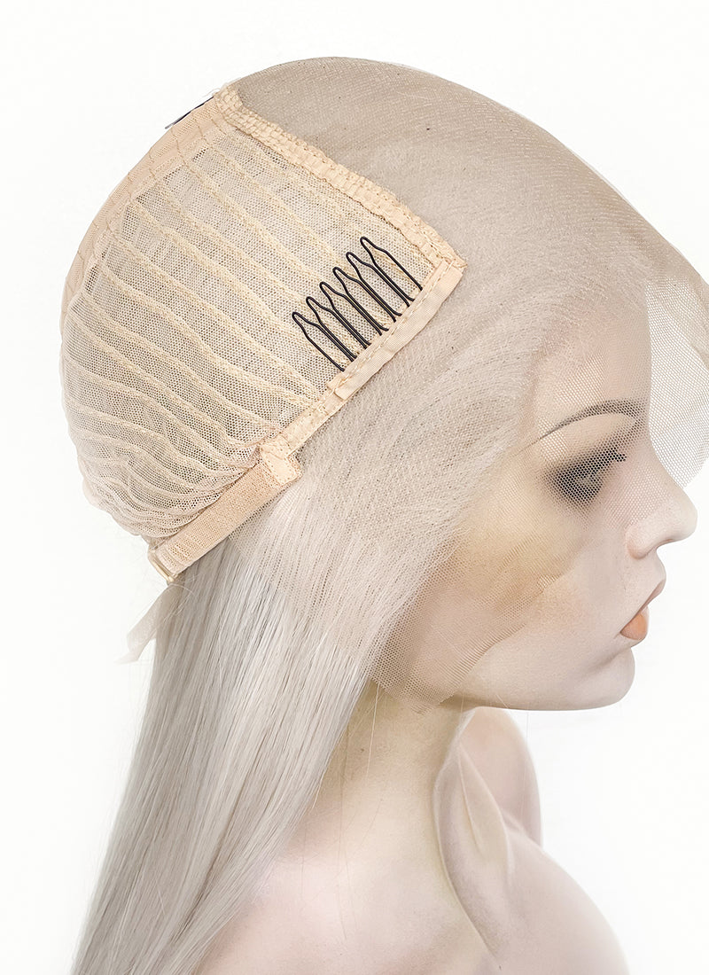 Ash Blonde Straight 13 x 6 Lace Top Kanekalon Wig WigIsFashion
