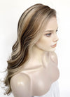 Balayage Blonde Mixed Brown Wavy Lace Front Kanekalon Synthetic Wig LFS045