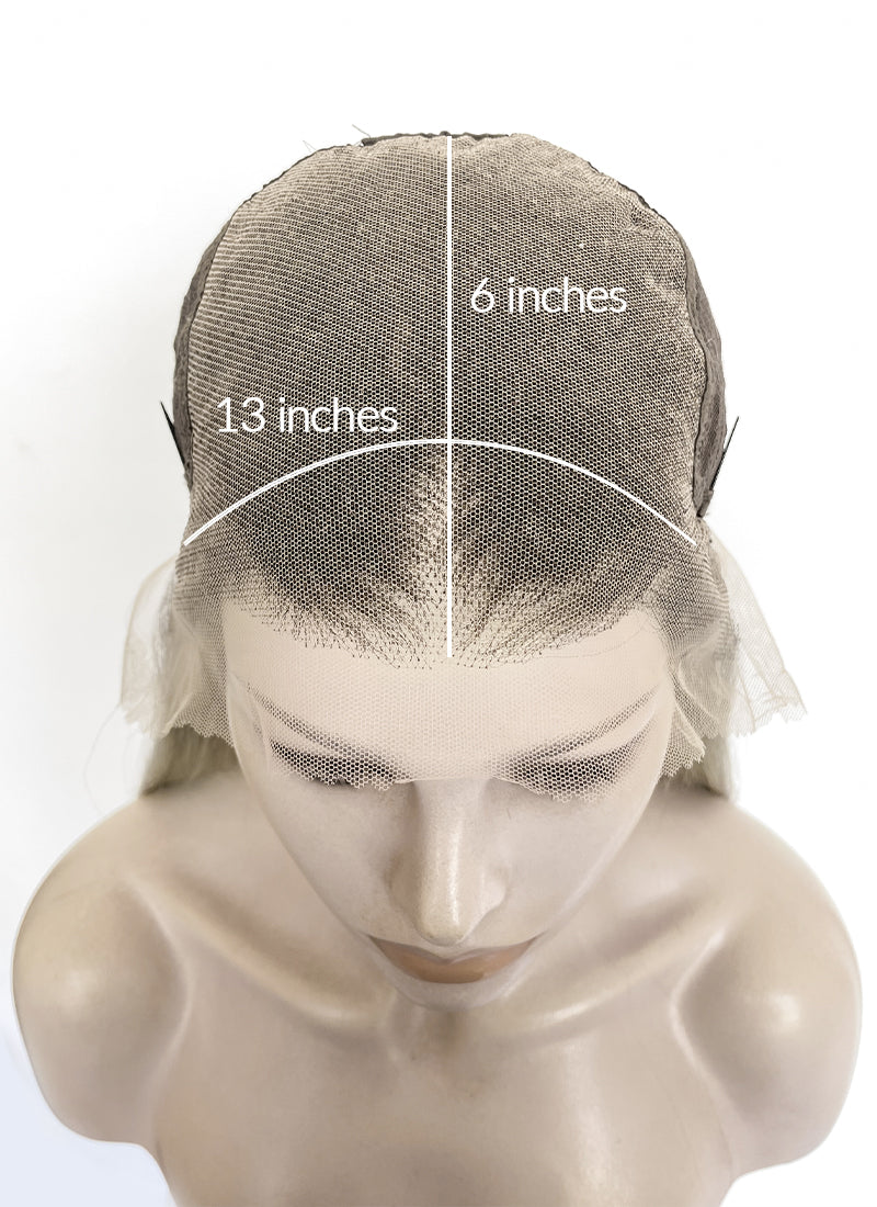 Mixed Blonde Money Piece Straight 13" x 6" Lace Top Lace Front Synthetic Wig LFS046