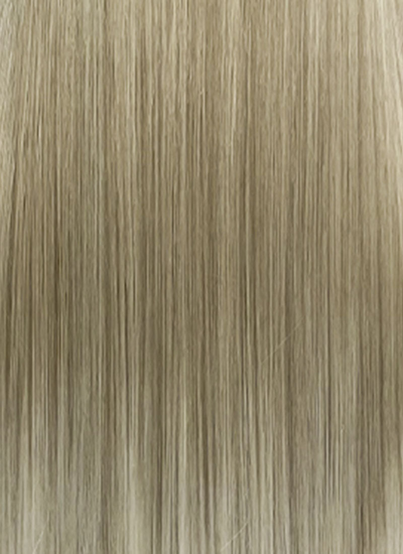 Mixed Blonde Money Piece Straight 13" x 6" Lace Top Lace Front Synthetic Wig LFS046