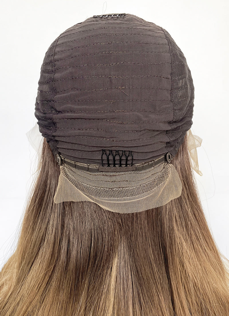 Stranger Things Holly Wheeler Mixed Blonde With Dark Roots Wavy 13" x 6" Lace Top Synthetic Wig LFS054