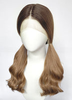 Stranger Things Holly Wheeler Mixed Blonde With Dark Roots Wavy 13" x 6" Lace Top Synthetic Wig LFS054