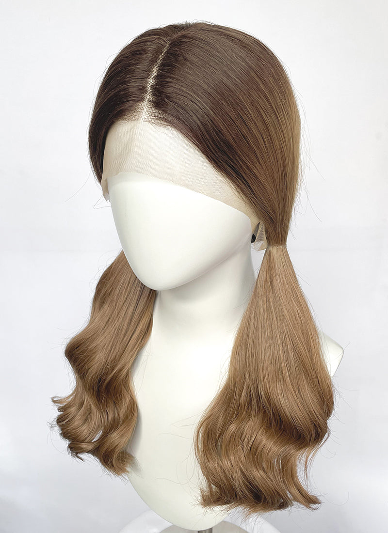 Stranger Things Holly Wheeler Mixed Blonde With Dark Roots Wavy 13" x 6" Lace Top Synthetic Wig LFS054