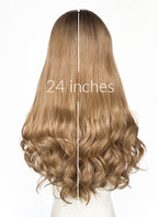 Stranger Things Holly Wheeler Mixed Blonde With Dark Roots Wavy 13" x 6" Lace Top Synthetic Wig LFS054