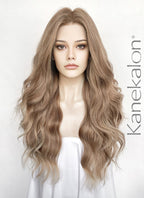 Ash Blonde Wavy 13" x 6" Lace Top Kanekalon Synthetic Hair Wig LFS058