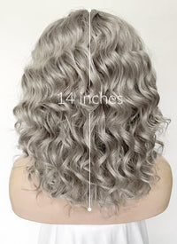 Grey Wavy Lace Front Synthetic Hair Wig LW4036