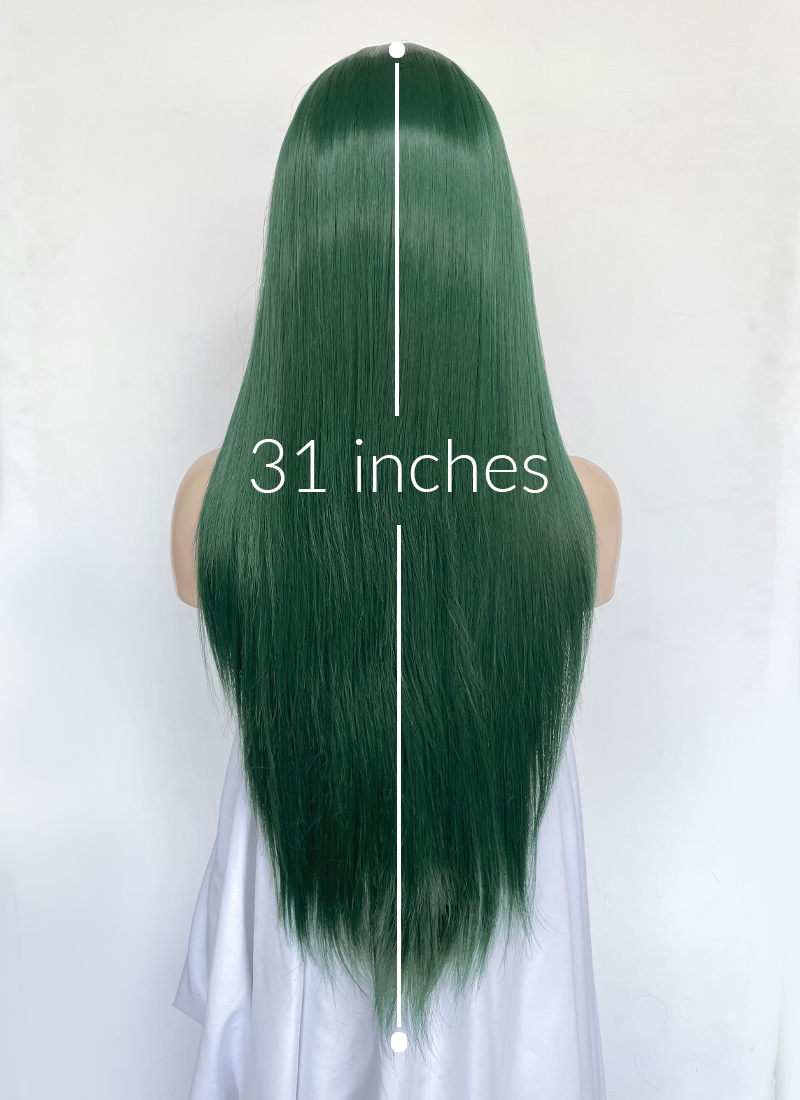 Green Straight Lace Front Synthetic Wig LW4056